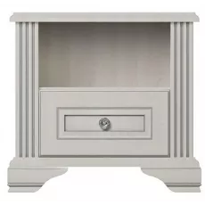 Прикроватная тумба Yasen White 1S, 56x39x53 см, Серебристая сосна