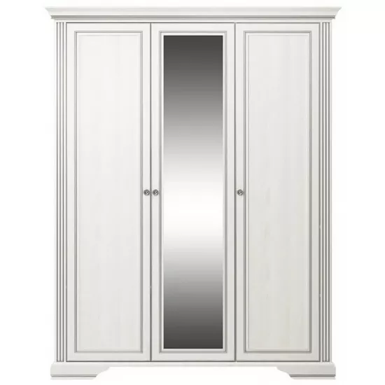 Dulap Yasen White 3D2S (176x64x221 cm), Silver Pine