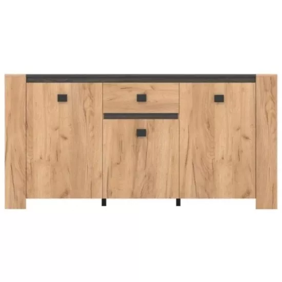 Комод Yasen Шелби 3D1S (180 см), Дуб Крафт Золотой/Ясень Серфсайд Железный