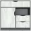 Comodă Yasen Disney, 90x38,5x90,5 см, Gri Grafit/Stejar Craft Alb