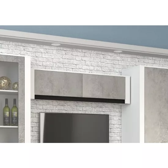 Полка Yasen Бодена (1400 мм), Нимфеа Альба (Белый) / Оксид Светлый (Серый) / Черный