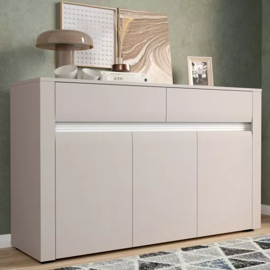 Комод Yasen Бодена 3Д2Я, 140x40x85 см, Casmir/Alb