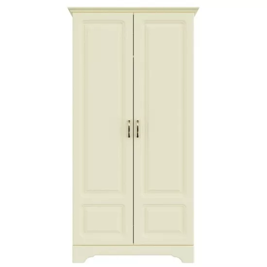 Шкаф Yasen Бостон 2Д (100x52x205 см), Слоновая кость/Ваниль Супермат