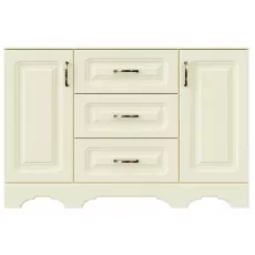 Comodă Yasen Boston 2D3S, 140x52x92.5 cm, Fildeş/Vanilie Supermat