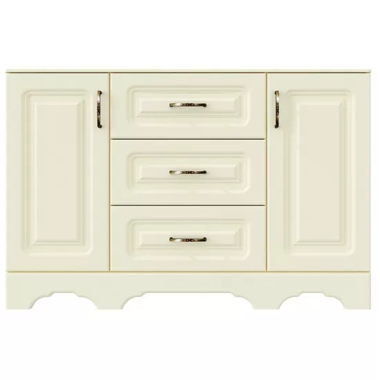 Comodă Yasen Boston 2D3S, 140x52x92.5 см, Fildeş/Vanilie Supermat