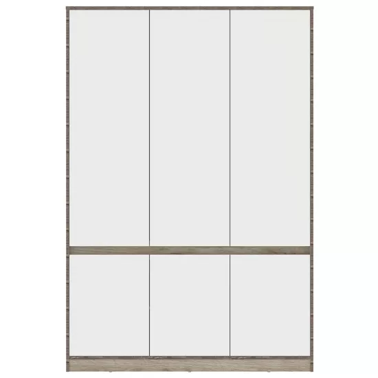 Шкаф Yasen Венера 3Д (140x50.5x206.5 см), Дуб Крафт Серый/Белый