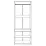 Dulap Yasen Venera 800 (80x50.5x206.5 cm), Stejar Craft Gri/Alb