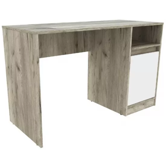 Masa de birou Yasen Venera, Stejar Craft Gri/Alb