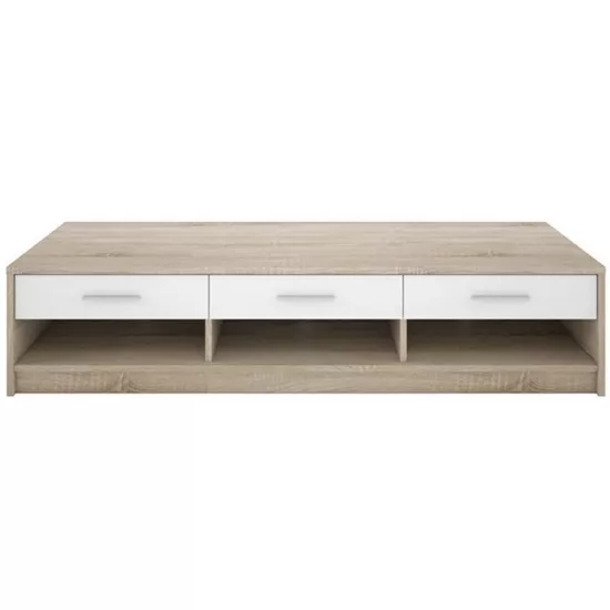 Comoda TV Gerbor Nepo ТВ RTV 3S N (148 cm), Stejar Sonoma / Alb