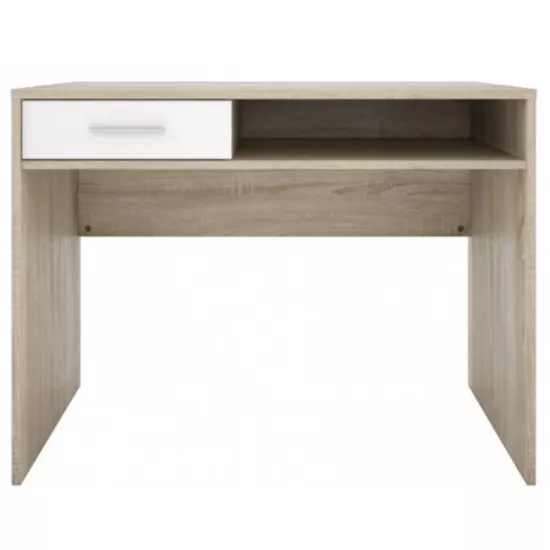 Masa de birou Gerbor Nepo BIU1S, Stejar Sonoma / Alb