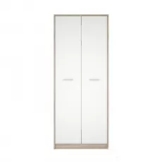 Dulap Gerbor Nepo SZF2D (80x54.5x197 cm), Stejar Sonoma / Alb