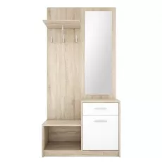 Antreu Gerbor Nepo PPK (90 cm), Sonoma / White Antreu Gerbor Nepo PPK (90 cm), Sonoma / White