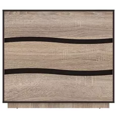Comodă Yasen Geneva 3S, 120x50x106.5 cm, Wenge Magic/Sonoma Truffle