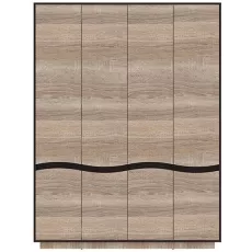 Dulap Yasen Geneva 4D, 156.8x50x206.5 cm, Wenge Magic/Sonoma Truffle