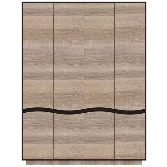 Dulap Yasen Geneva 4D (156.8x50x206.5 cm), Wenge Magic/Sonoma Truffle