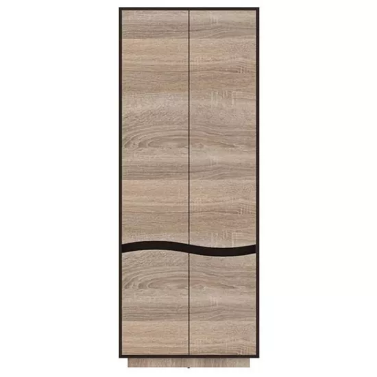 Dulap Yasen Geneva 2D, 80x50x206.5 cm, Wenge Magic/Sonoma Truffle