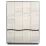 Dulap Yasen Geneva 4D, 156.8x50x206.5 cm, Grafit Gri/Stejar Kraft Alb