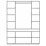Dulap Yasen Geneva 4D, 156.8x50x206.5 cm, Grafit Gri/Stejar Kraft Alb