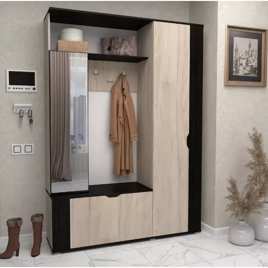 Antreu Yasen Angelic, 150x40x210 cm, Hickory Rockford deschis/wenge louisiana