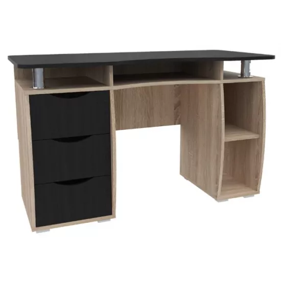 Masa de birou Yasen Smart New, stejar sonoma/ wenge louisiana