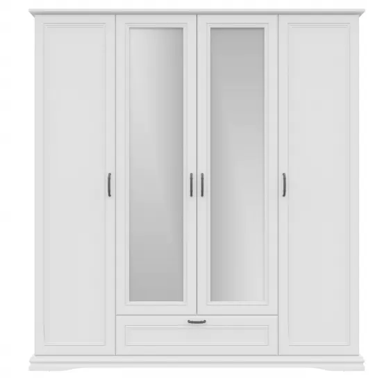 Dulap Yasen Sardinia 4д1я (217x53x200 cm), Alb