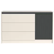 Комод Yasen Монако KOM1D3S, 136x46x84 см, Кашемир (Бежевый) / Элегантный Серый Софттач