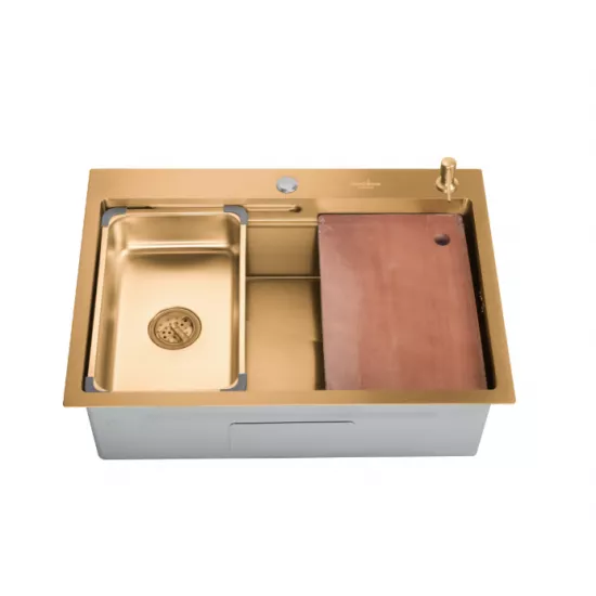 Chiuvetă de bucătărie SanDonna HD7050,, Auriu (VOR82345)