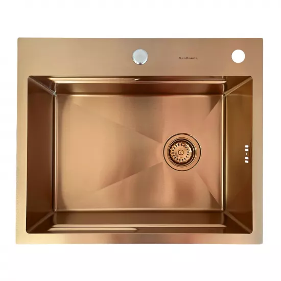 Chiuvetă de bucătărie SanDonna HD6050, 600x500 mm, Copper (VOR82342)