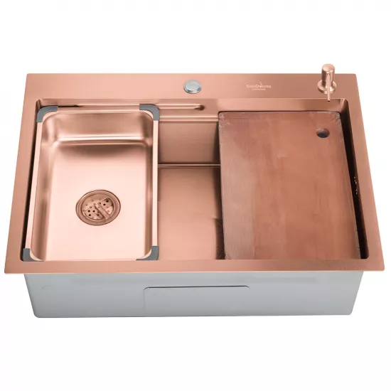 Chiuvetă de bucătărie SanDonna HD7850 dubla,, Copper (VOR82358)