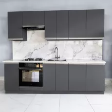 Кухня Yasen Мадера 2.4 м, ДСП, Графит Серый
