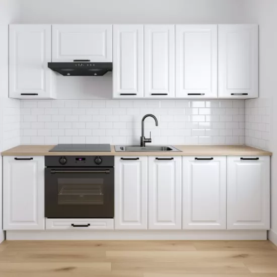 Кухня Yasen Сканди 2.4 м, МДФ, Белый