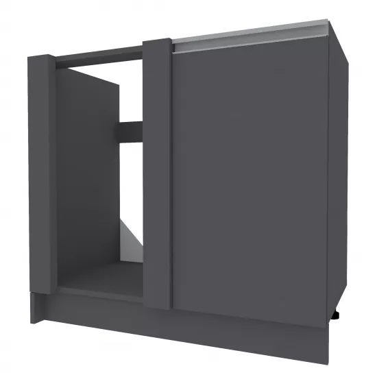 Modul inferior Yasen Madera №18 (880-715) stânga/dreapta, Pal, Grafit Gri