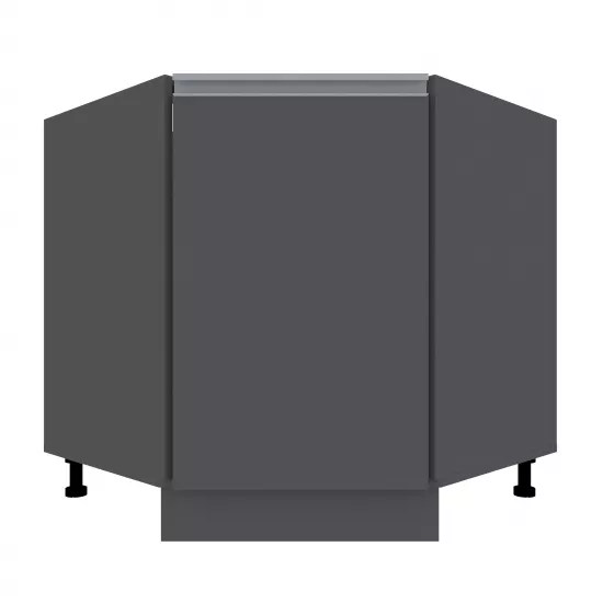 Нижний кухонный шкаф Yasen Мадера №19 (780-780), ДСП, Графит Серый
