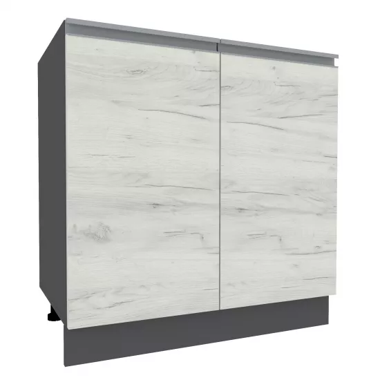 Нижний кухонный шкаф Yasen Мадера №10 (800-715), ДСП, Дуб крафт белый