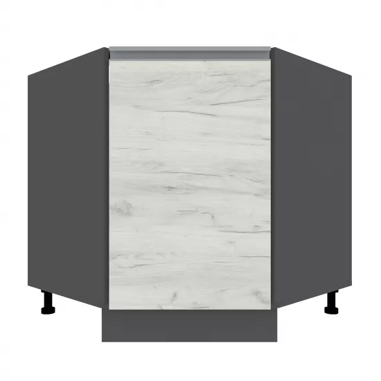 Нижний кухонный шкаф Yasen Мадера №19 (780-780) правый, ДСП, Дуб крафт белый