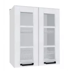Modul superior Yasen Scandi №8 (600-715) vitrina, MDF, Alb