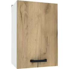 Верхний кухонный шкаф Yasen Саманта 40, ДСП, Белый/Дуб артизан