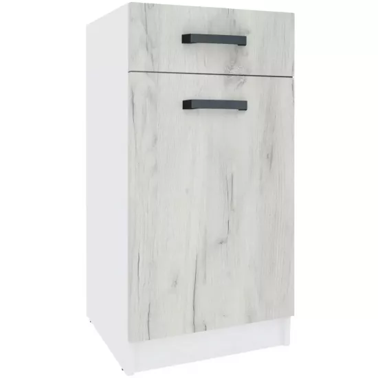 Modul inferior Yasen Samanta 40 1я1д, Pal, Alb/Stejar Kraft Alb