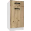 Нижний кухонный шкаф Yasen Саманта 40 1я1д, ДСП, Белый/Дуб артизан