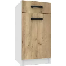 Modul inferior Yasen Samanta 40 1я1д, Pal, Alb/Stejar Artisan