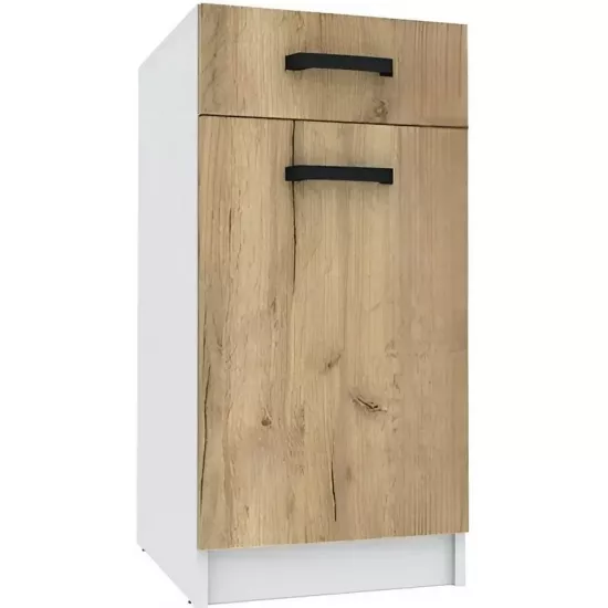 Modul inferior Yasen Samanta 40 1я1д, Pal, Alb/Stejar Artisan