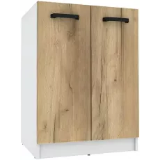 Modul inferior Yasen Samanta 60, Pal, Alb/Stejar Artisan