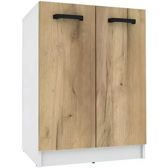 Modul inferior Yasen Samanta 60, Pal, Alb/Stejar Artisan