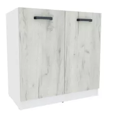 Modul inferior Yasen Samanta 80 chiuveta, Pal, Alb/Stejar Kraft Alb