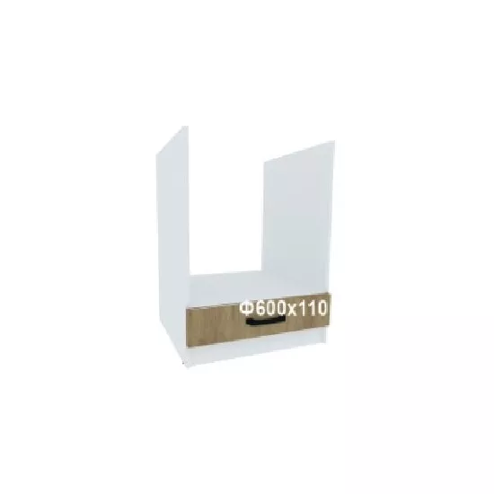 Нижний кухонный шкаф Yasen Саманта 60 духовка, ДСП, Белый/Дуб артизан