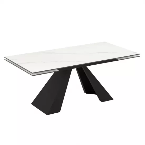Masă pentru bucătărie Magnus Monza, 90x77x180 cm, Calacatta