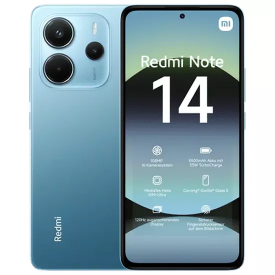Smartphone Xiaomi Redmi Note 14 4G, 6GB/128GB, Ocean Blue