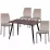 Set Yasen masa Т1921 Brown/Black cu 4 scaune DC-22057 Gray