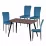 Set Yasen masa Т1921 Brown/Black cu 4 scaune DC-2329 HLR 62 Blue