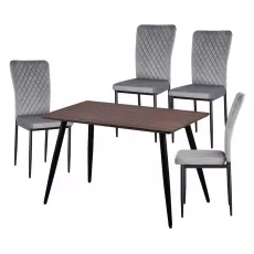 Set Yasen masa Т1921 Brown/Black cu 4 scaune DC-2329 HLR 22 Gray